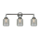 Stanton Bath Vanity Light shown in the Polished Chrome finish with a Clear Wire Mesh shade