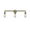 Innovations Lighting Bare Bulb 3 Light Bath Vanity Light part of the Franklin Restoration Collection 205-AB