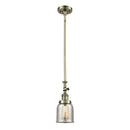 Bell Mini Pendant shown in the Antique Brass finish with a Silver Plated Mercury shade