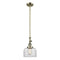 Bell Mini Pendant shown in the Antique Brass finish with a Clear shade