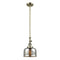 Bell Mini Pendant shown in the Antique Brass finish with a Silver Plated Mercury shade