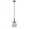 Chatham Mini Pendant shown in the Antique Copper finish with a Clear shade
