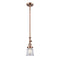 Canton Mini Pendant shown in the Antique Copper finish with a Clear shade