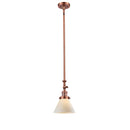 Cone Mini Pendant shown in the Antique Copper finish with a Matte White shade