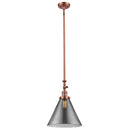 Cone Mini Pendant shown in the Antique Copper finish with a Plated Smoke shade