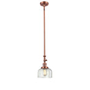 Bell Mini Pendant shown in the Antique Copper finish with a Clear shade