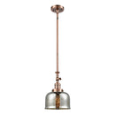 Bell Mini Pendant shown in the Antique Copper finish with a Silver Plated Mercury shade