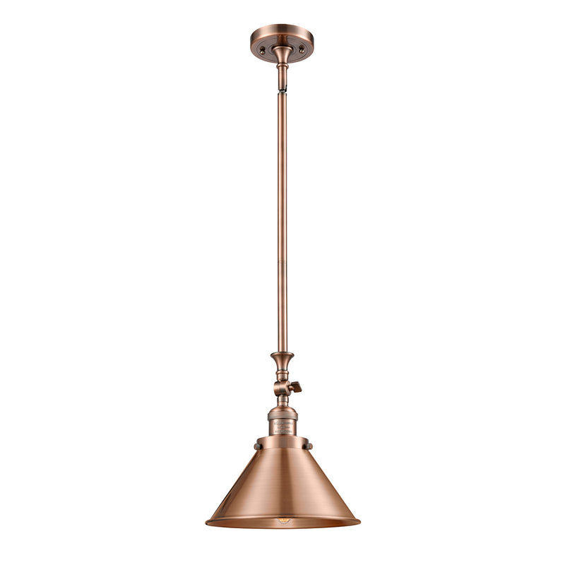 Briarcliff Mini Pendant shown in the Antique Copper finish with a Antique Copper shade