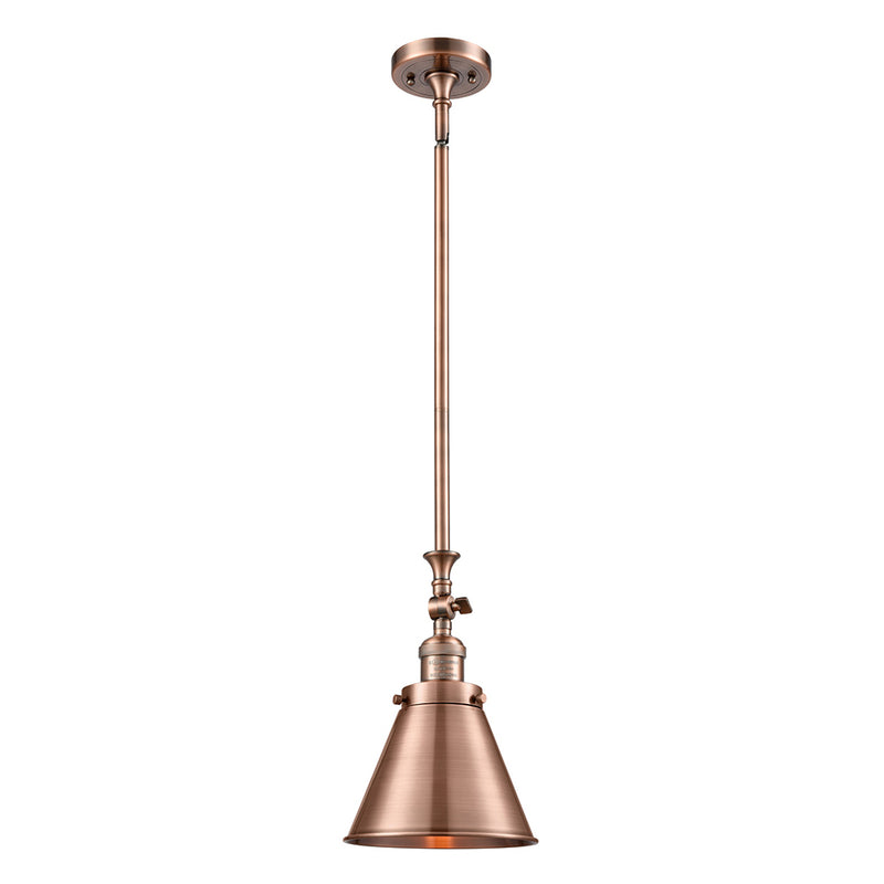 Appalachian Mini Pendant shown in the Antique Copper finish with a Antique Copper shade