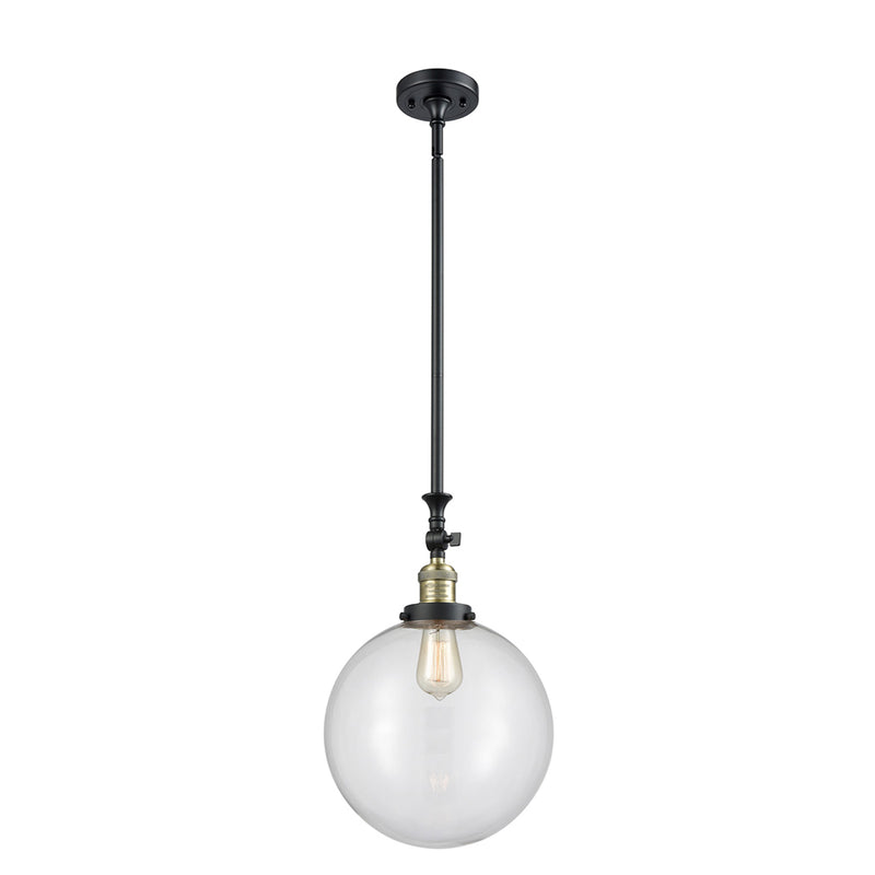 Beacon Mini Pendant shown in the Black Antique Brass finish with a Clear shade