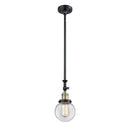 Beacon Mini Pendant shown in the Black Antique Brass finish with a Clear shade