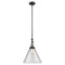 Cone Mini Pendant shown in the Black Antique Brass finish with a Clear shade