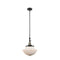 Oxford Mini Pendant shown in the Black Antique Brass finish with a Matte White shade