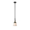 Cone Mini Pendant shown in the Black Antique Brass finish with a Matte White shade