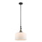 Bell Mini Pendant shown in the Black Antique Brass finish with a Matte White shade