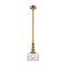 Bell Mini Pendant shown in the Brushed Brass finish with a Clear shade