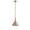 Briarcliff Mini Pendant shown in the Brushed Brass finish with a Brushed Brass shade