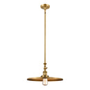 Appalachian Mini Pendant shown in the Brushed Brass finish with a Brushed Brass shade