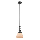 Fulton Mini Pendant shown in the Matte Black finish with a Matte White shade