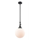 Beacon Mini Pendant shown in the Matte Black finish with a Matte White shade