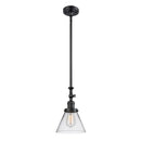 Cone Mini Pendant shown in the Matte Black finish with a Clear shade