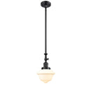 Oxford Mini Pendant shown in the Matte Black finish with a Matte White shade