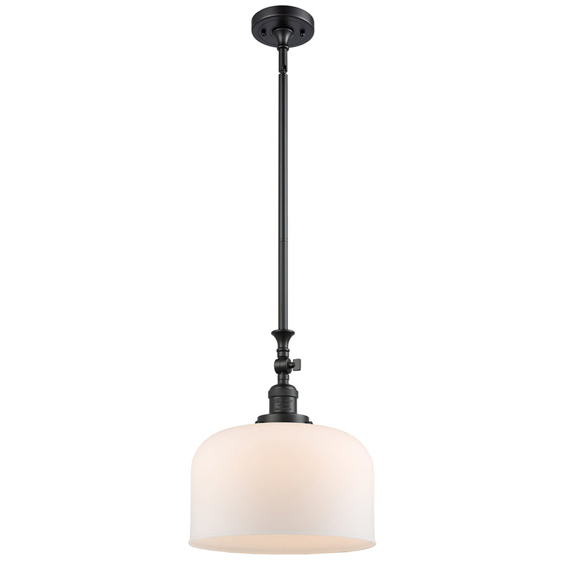 Bell Mini Pendant shown in the Matte Black finish with a Matte White shade