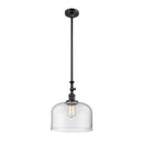 Bell Mini Pendant shown in the Matte Black finish with a Clear shade