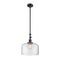 Bell Mini Pendant shown in the Matte Black finish with a Clear shade