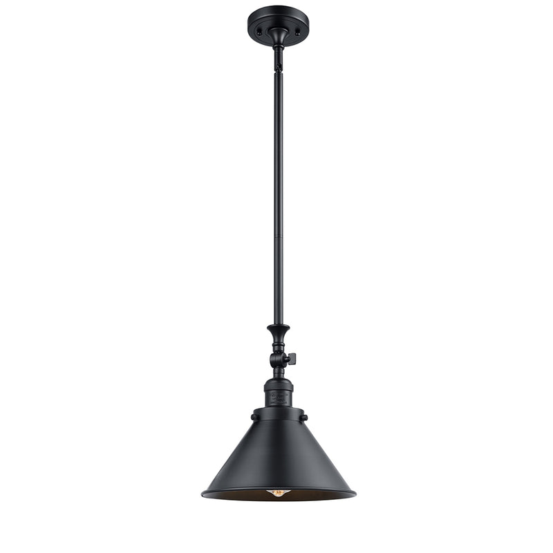 Briarcliff Mini Pendant shown in the Matte Black finish with a Matte Black shade