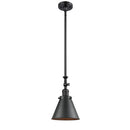 Appalachian Mini Pendant shown in the Matte Black finish with a Matte Black shade