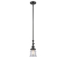 Canton Mini Pendant shown in the Oil Rubbed Bronze finish with a Clear shade