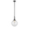 Beacon Mini Pendant shown in the Oil Rubbed Bronze finish with a Clear shade