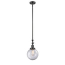 Beacon Mini Pendant shown in the Oil Rubbed Bronze finish with a Clear shade