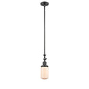 Dover Mini Pendant shown in the Oil Rubbed Bronze finish with a Matte White shade