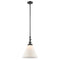 Cone Mini Pendant shown in the Oil Rubbed Bronze finish with a Matte White shade