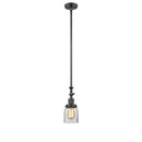 Bell Mini Pendant shown in the Oil Rubbed Bronze finish with a Clear shade