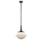 Oxford Mini Pendant shown in the Oil Rubbed Bronze finish with a Matte White shade