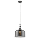 Bell Mini Pendant shown in the Oil Rubbed Bronze finish with a Plated Smoke shade