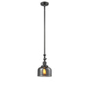 Bell Mini Pendant shown in the Oil Rubbed Bronze finish with a Plated Smoke shade