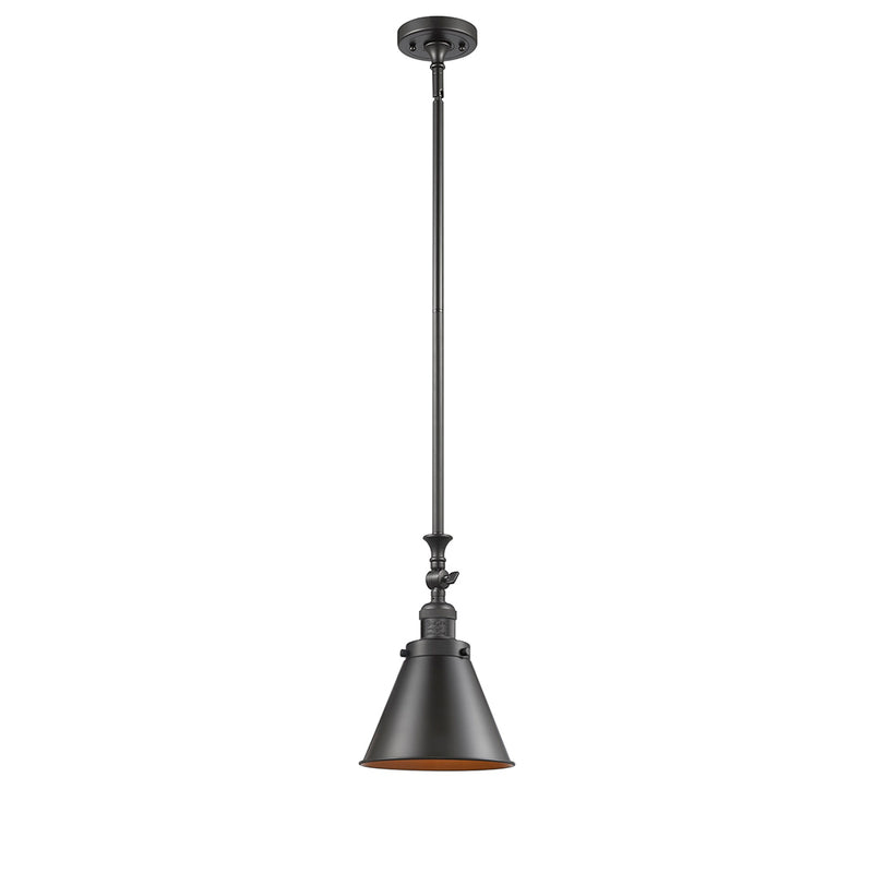 Appalachian Mini Pendant shown in the Oil Rubbed Bronze finish with a Oil Rubbed Bronze shade