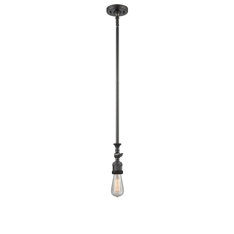 Bare Bulb Mini Pendant shown in the Oil Rubbed Bronze finish