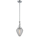 Geneseo Mini Pendant shown in the Polished Chrome finish with a Clear Crackled shade