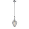 Geneseo Mini Pendant shown in the Polished Chrome finish with a Clear Crackled shade