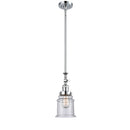 Canton Mini Pendant shown in the Polished Chrome finish with a Seedy shade