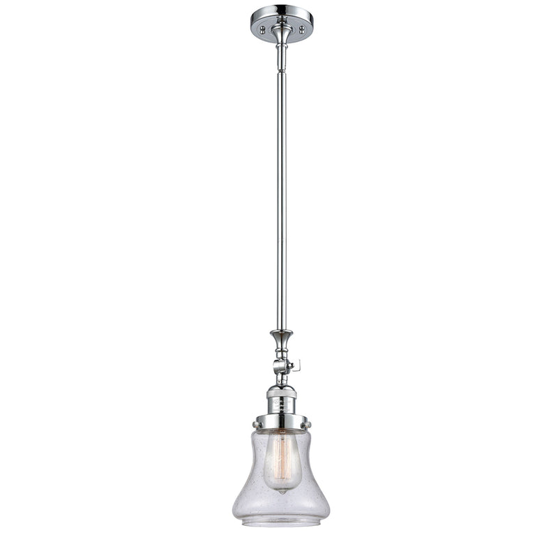 Bellmont Mini Pendant shown in the Polished Chrome finish with a Seedy shade