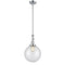 Beacon Mini Pendant shown in the Polished Chrome finish with a Clear shade