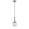 Beacon Mini Pendant shown in the Polished Chrome finish with a Clear shade