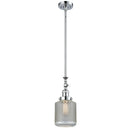 Stanton Mini Pendant shown in the Polished Chrome finish with a Clear Wire Mesh shade