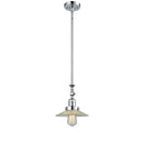 Halophane Mini Pendant shown in the Polished Chrome finish with a Clear Halophane shade